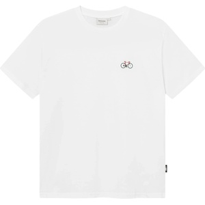 DEDICATED Мъжка тениска DEDICATED T-Shirt Stockholm Race Bike EMB T-shirt - White - размер XL (217-0113-0114)