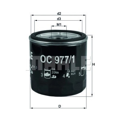 MAHLE ORIGINAL Olejový filter OC9771