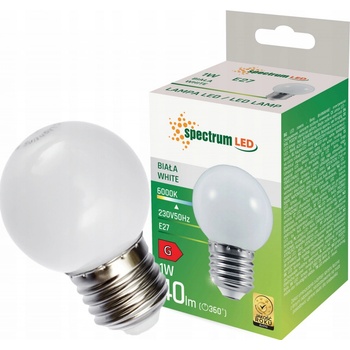 Spectrum LED žiarovka E27, 1W, 55lm, 6000K [WOJ+11794_1W]