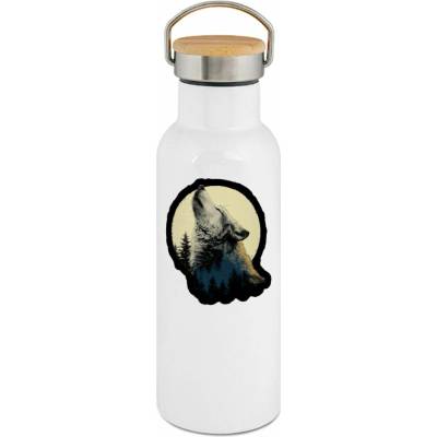 123TRIKO termoska Vyjící vlk, linoryt 500 ml