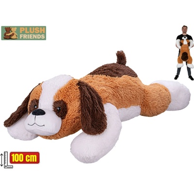 Mikro Trading bernardýn ležící Plush Friends 100 cm