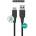 eStuff INFINITE (GRS) USB-C to USB-A Cable 2m Black. Recycled Plastic. Super Soft