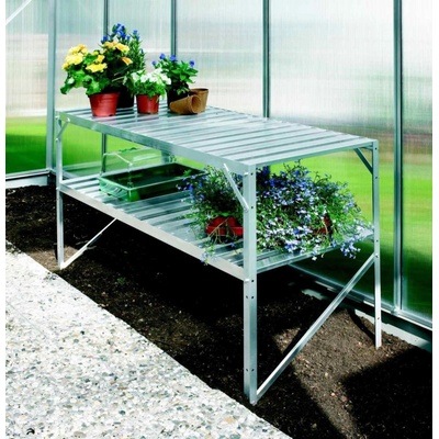 LANIT PLAST AL regál VITAVIA 120x52 cm 2 police, stříbrná