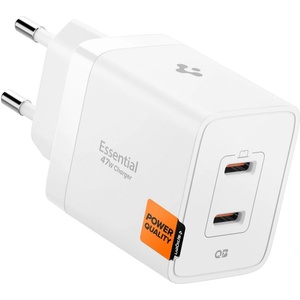 Spigen essential ee472eu 2-port network charger 47w white (8809971235327)