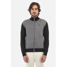 La Martina Sveter Man Full Zip Tricot Cotton Woo šedá