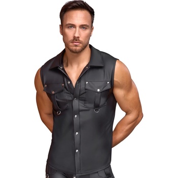 NEK Sleeveless Matte Look Shirt with Studs 2161826 Black S