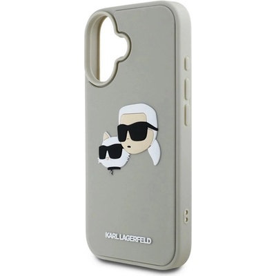 CG Mobile iPhone 16 KARL LAGERFELD 3D RUBBER DOUBLE HEADS Силиконов удароустойчив, 3D, BÉZS KLHCP16SRBCKCHLE (KLHCP16SRBCKCHLE)