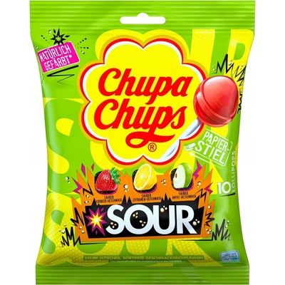 Chupa Chups Kyslé lízanky s rôznymi príchuťami 120 g