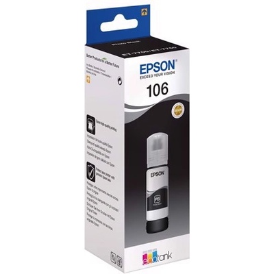 EpsonEcotankBlaek Epson T106 EcoTank Фото Черно мастило бутилка (C13T00R140)