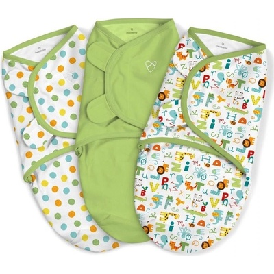 SUMMER Zavinovačka SwaddleMe Abeceda sada 3ks Green