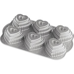Nordic Ware Форма за 6 етажни сърца Tiered Heart Bundt® сребърен Nordic Ware (NW90937)