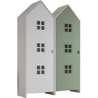 Vipack Детски гардероб в бял и зелен цвят 115x171, 5 cm CASAMI BRUGES - Vipack (CSCO2309)
