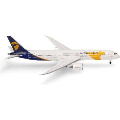Herpa B787-9 MIATMongolian Airlines 2012 Colors Named Khabul Khaan 1:500