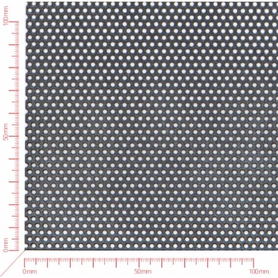 Děrovaný plech; děrování kruhové přesazené; otvor 2mm; rozteč 3,5mm