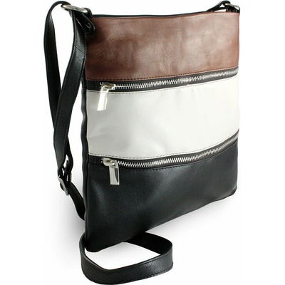 Arwel viacfarebná kožená crossbody kabelka Cassidy