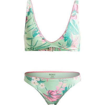 Into The Sun Fixed Tri Mod bikini - Blue (Foam Green Coastal Breeze)