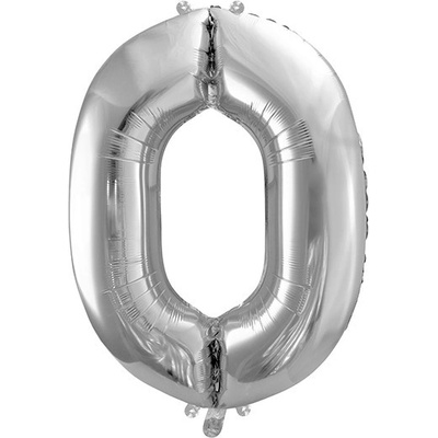 Party Deco FB1M 0 018 Fóliový balón Číslo strieborný 86cm 0