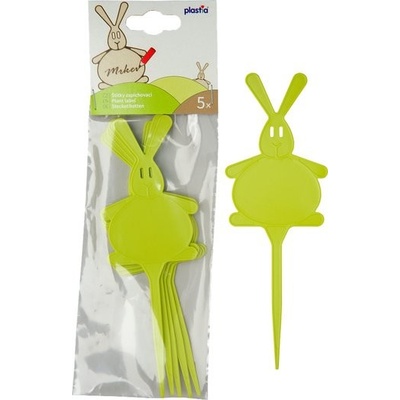 Menovka zapichovacie ZAJAC plastová svetlozelená 18cm 5ks