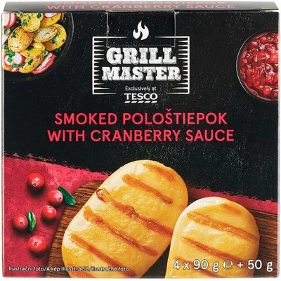 Tesco Grill Master Pološtiepok s brusnicovou omáčkou 4 x 90 g