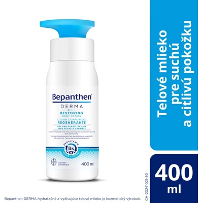 Bepanthen Derma Hydratačné a vyživujúce telové mlieko 400 ml telové mlieko