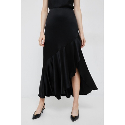 Polo Ralph Lauren sukňa midi rovný strih čierna