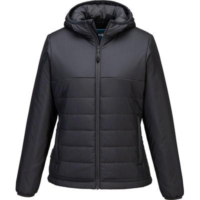 Portwest hooded insulated baffle s613 / Дамско изключително водоустойчиво яке - метално сиво xs (s613mgrxs)