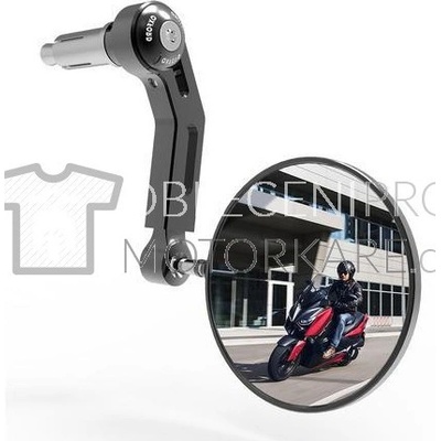 Zpětné zrcátko univerzální do konců řidítek Premium ALU, OXFORD (černé, průměr zrcátka 94 mm) aplikace P