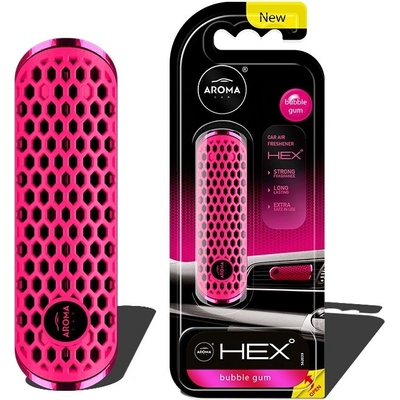 Aroma Car FANCY SHAPES POLYMER HEX Bubble Gum