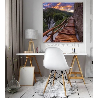 Картина Канава Мост край водопада