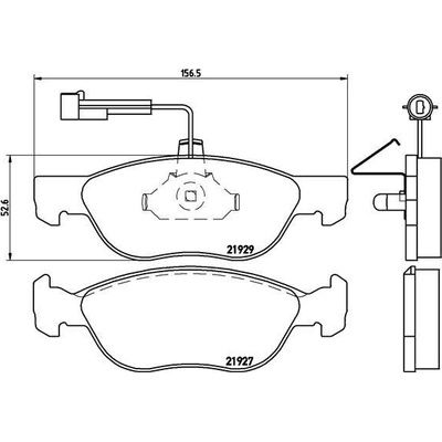 Sada brzdových platničiek kotúčovej brzdy BREMBO P 23 071