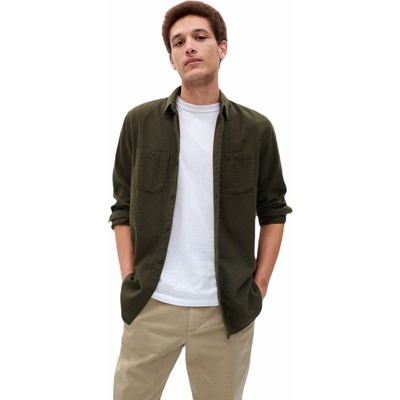 Gap pánska košeľa Midweight Heather FA23 flannel khaki