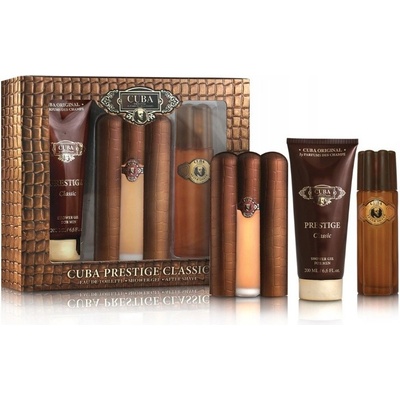 Cuba Prestige Men Classic EDT 90 ml + EDT 35 ml + sprchový gel 200 ml dárková sada