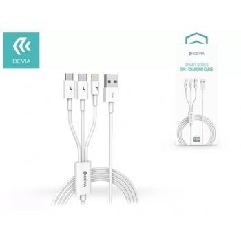 DEVIA ST329975 SMART 3in1 micro USB/Type-C/Lightning 1, 2 м кабел за зареждане (ST329975)