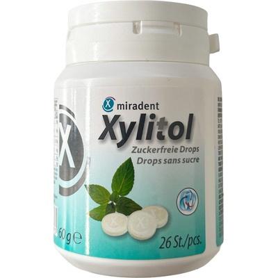 Miradent Xylitol pastilky MÁTA 26 ks