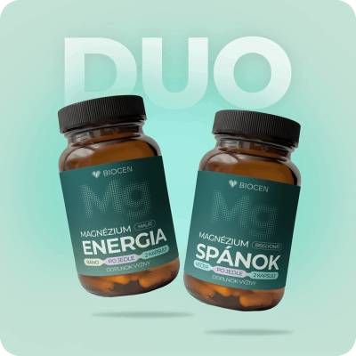 Biocen Magnézium DUO malát a bisglycinát 2 x 60 vegánskych kapsúl