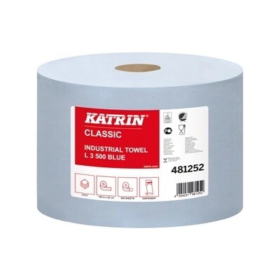 Katrin CLAS BLUE priemyselné utierky třívrstvové modré 22 cm × 180 m 48125