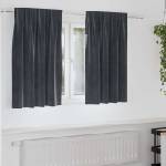 Pure Line Home Кадифени завеси в цвят антрацит с комбиниран перделък, 2 бр. , 140 x 140 см