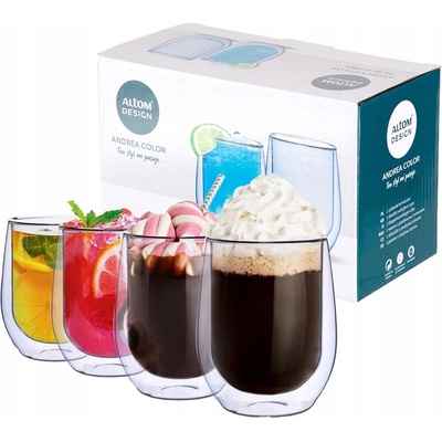 Altom Design Sklenice na kávu a čaj 4 x 300 ml