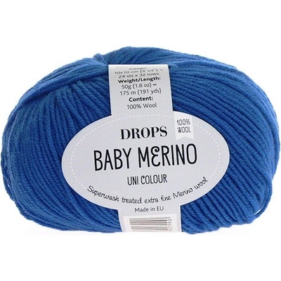 Příze DROPS Baby merino uni color 33 - modrá