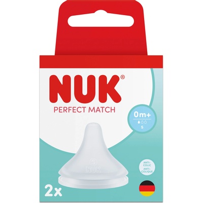Nuk Perfect Match биберон за хранене, силикон S 0+, 2бр (10124032)