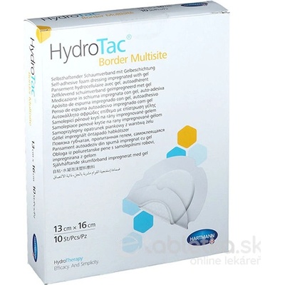 HydroTac Border Multisite Krytie na rany penové ovál (13 x 16 cm) 10 ks