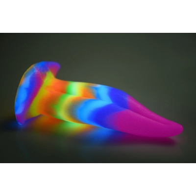 Creature Cocks Unicorn Kiss Unicorn Tongue Glow-In-The-Dark Silicone Dildo Rainbow