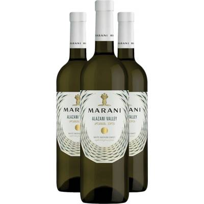 Marani ALAZANI VALLEY bílé polosladké gruzínské 2022 12% 3x 0,75 l (holá láhev)