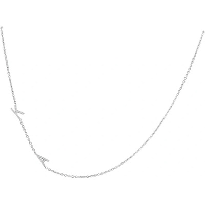 Eppi Strieborný náhrdelník s 3 písmenkami a lab-grown diamantmi N48680