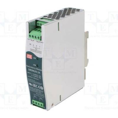 MEAN WELL DRDN20-24 Redundantní modul; na lištu DIN; 24VDC; 20A; 19÷29VDC; -40÷80°C
