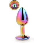 DreamToys Многоцветен анален разширител от метал с кристал l