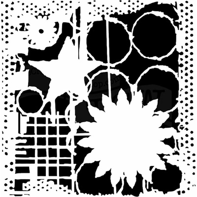 Šablona TCW 6"x6" 15,2x15,2 cm Star and Flower – Zboží Mobilmania