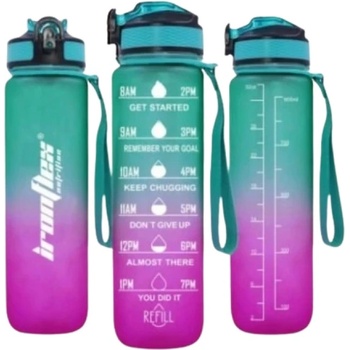 Ironflex Nutrition Water Bottle - Purple Green [1000 мл] Лилаво - Зелено