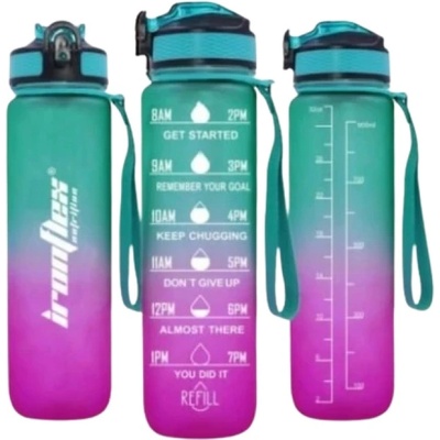 Ironflex Nutrition Water Bottle - Purple Green [1000 мл] Лилаво - Зелено