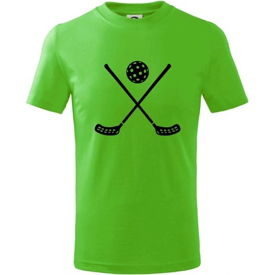 Florbalové hokejky tričko detské Apple Green